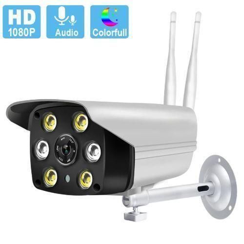 HD 1080p caméra de sécurité extérieure IP wifi Bullet Head, équipement de sécurité sans fil, imperméable à l'eau, couleur, avec alarme et enregistrement vidéo de nuit